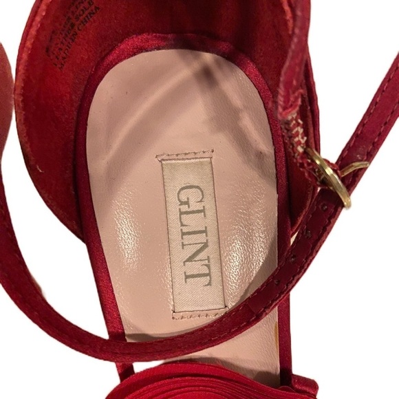 Glint Red Rosette High Heel Sandals – Size 6 - Picture 5 of 7